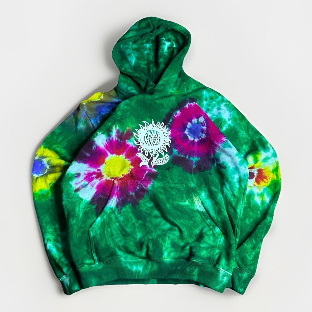 Camp High Collective Hoodie Mens Small Tie Dye Flower Oversized Heavy Cotton USA